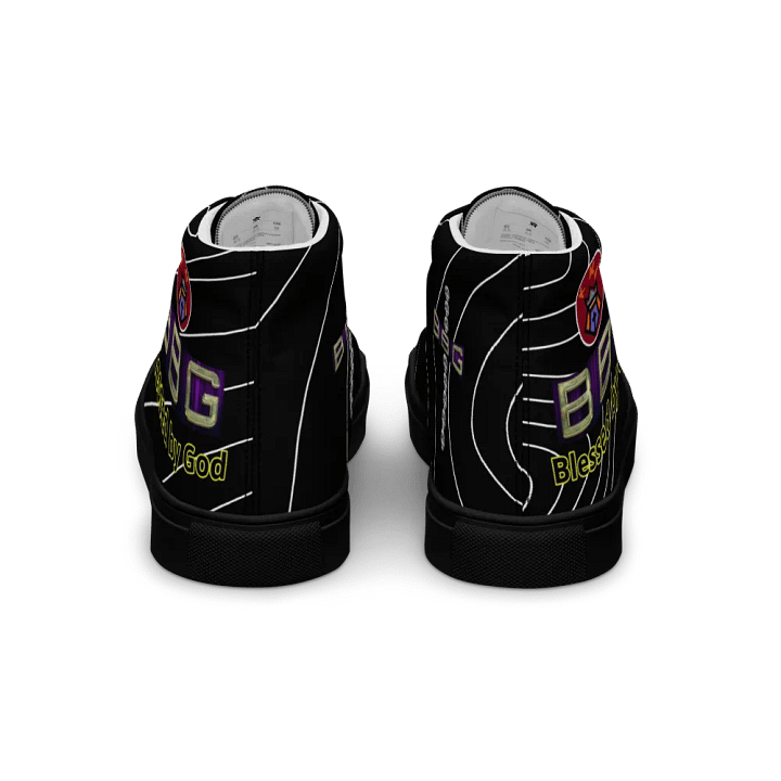 BBG Black Pinstripe High Tops - Black Soles product image (2)