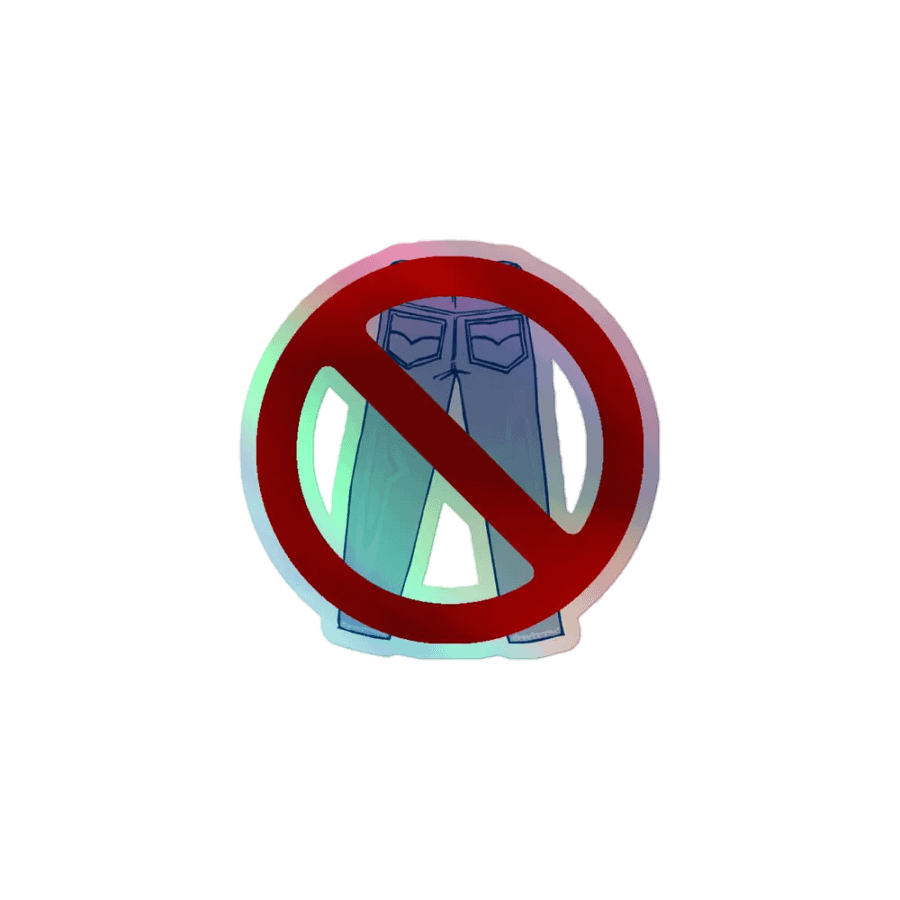 #NoPantsEveryday Holo Sticker product image (1)