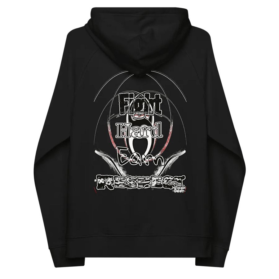 Fight Hard Earn Respect - Unisex Eco Raglan Hoodie product image (5)