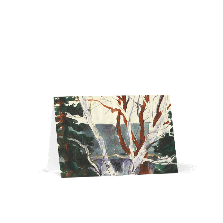 Late Fall Studio Window View Greeting Card – Original Sketchbook Art product image (1)