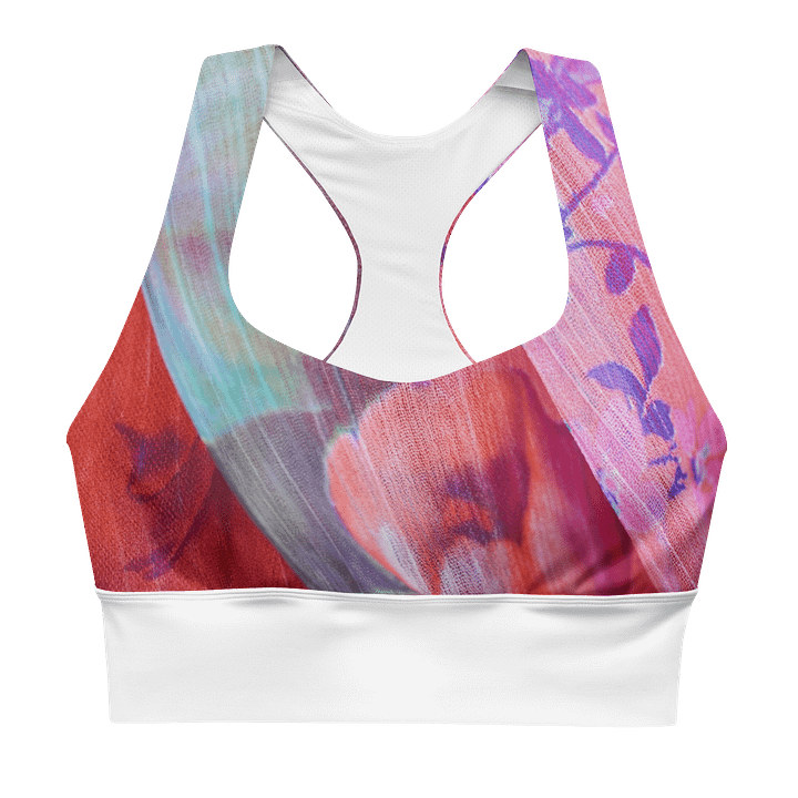 Paradise Breeze White Recycled Longline Sports Bra product image (1)