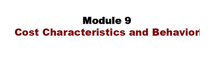 Study notes on Cost Characteristics and Behavior product image (1)