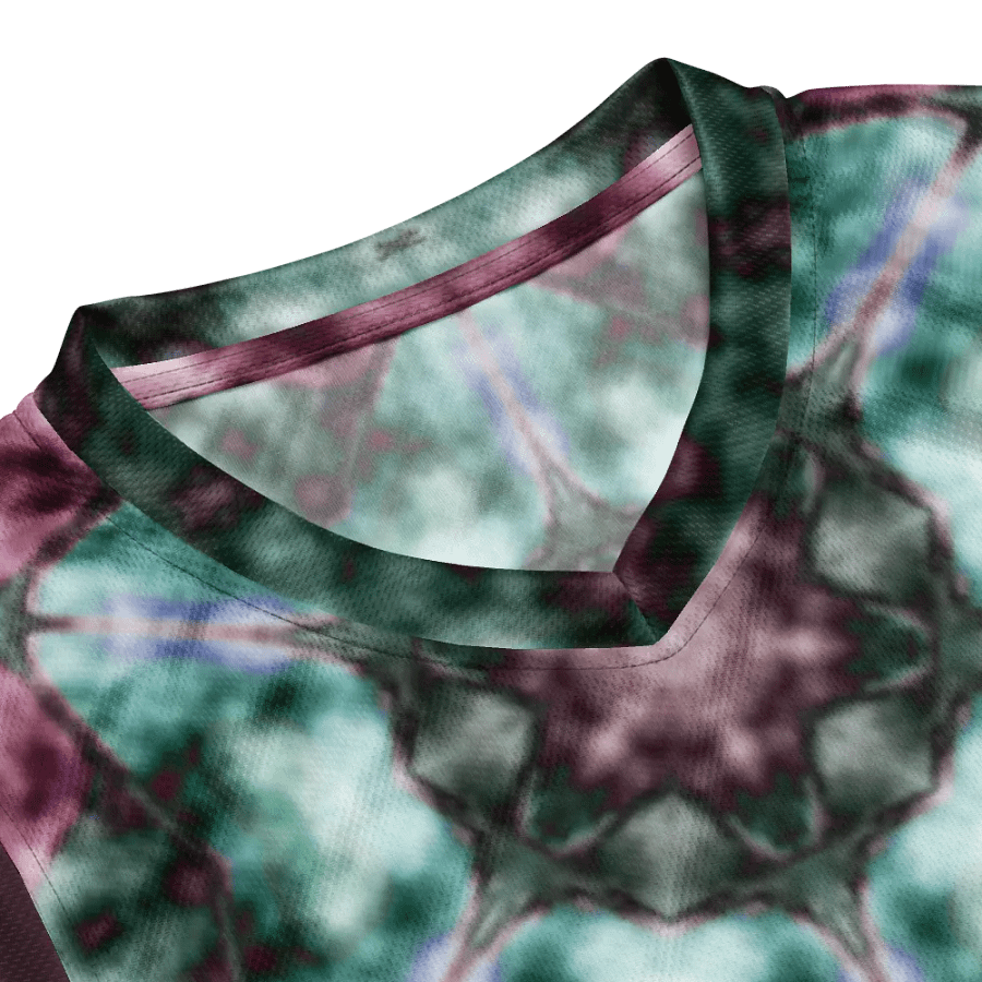 Bohemian 6 Pointed Madala Pink and Teal/ All-Over Print Recycled Unisex Basketball Jersey by Sublicolor product image (5)