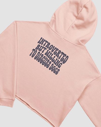 Introverted, But Willing to Talk Dogs! 🐾💬 – Show off your love for pups and your introverted vibe with this cozy, cute croppe...