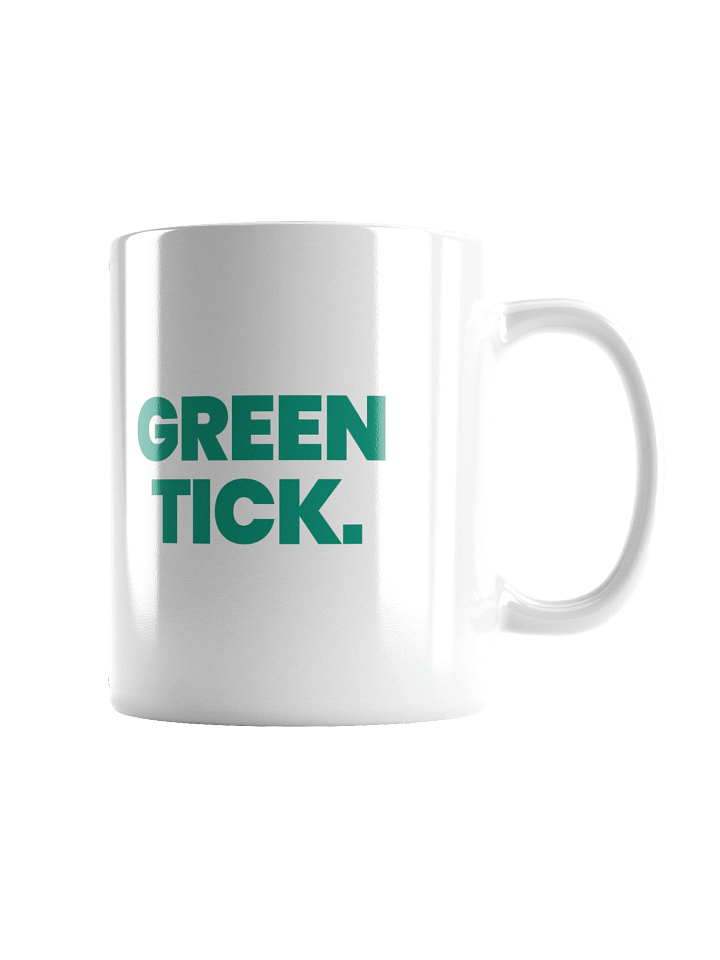 GREEN TICK White Glossy Mug product image (2)