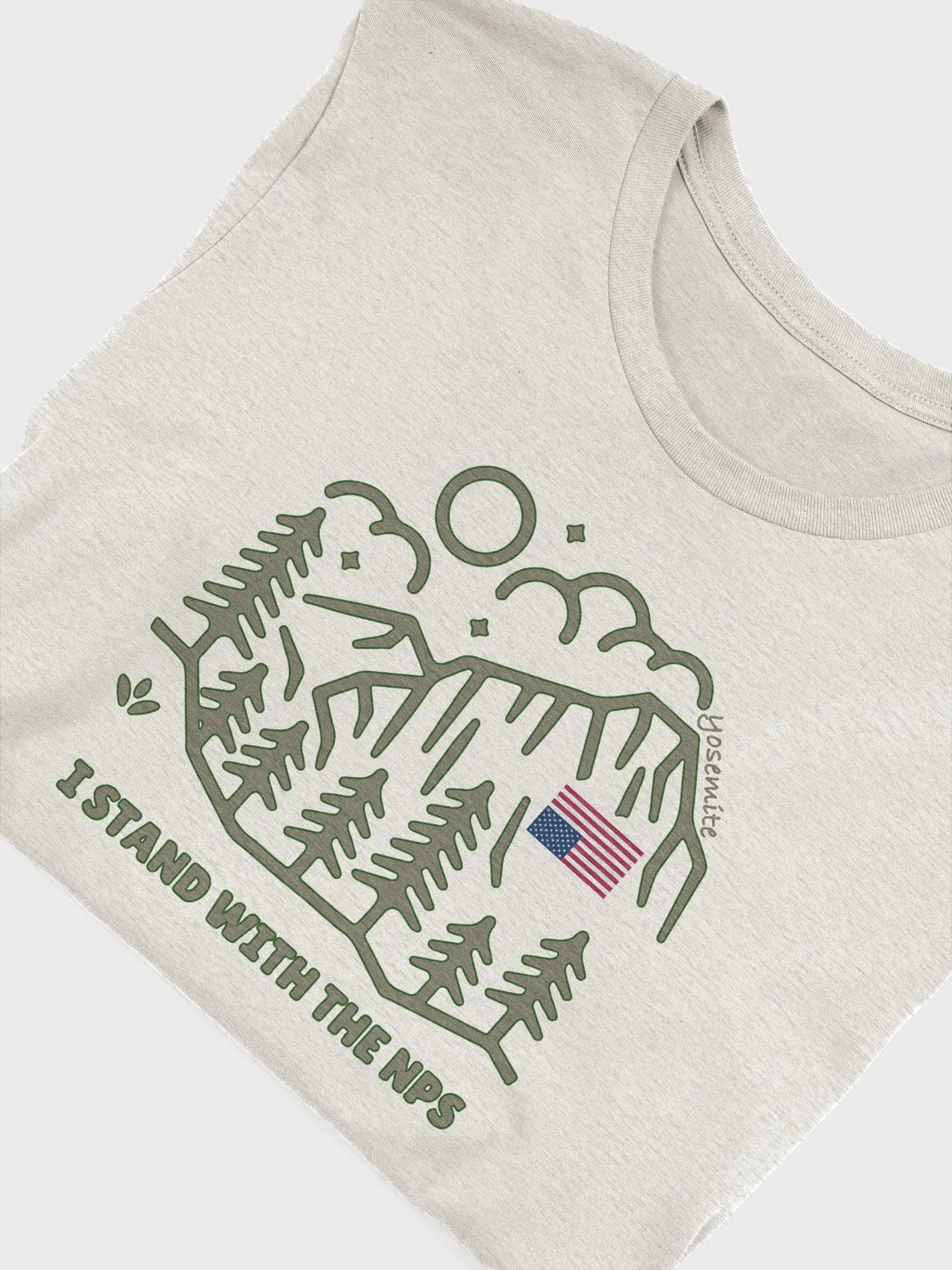 Yosemite Flag I Stand With NPS Comfort Fitted T-Shirt Alt National Parks Wear Resistance Rangers product image (5)