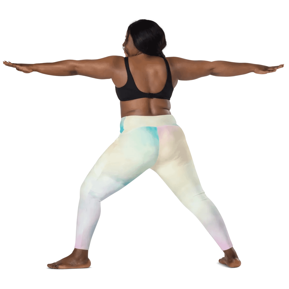 Blur cloud rainbow Design Leggings with Pocket - V1 product image (4)