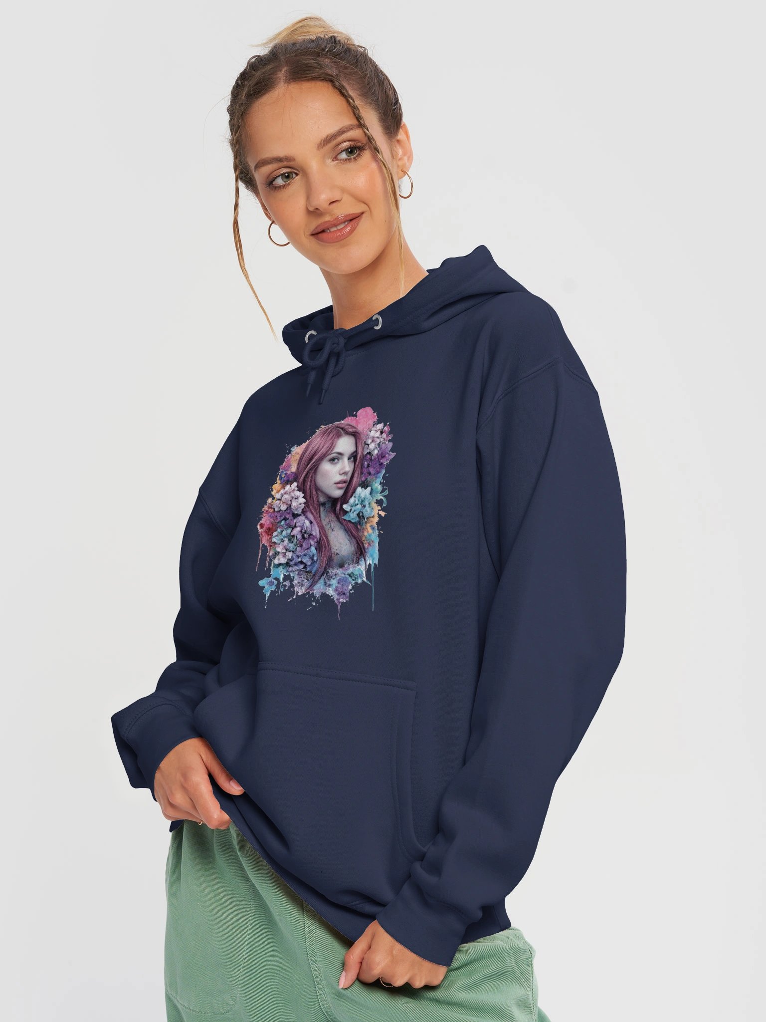 Floral Artistry Pink Hoodie product image (13)