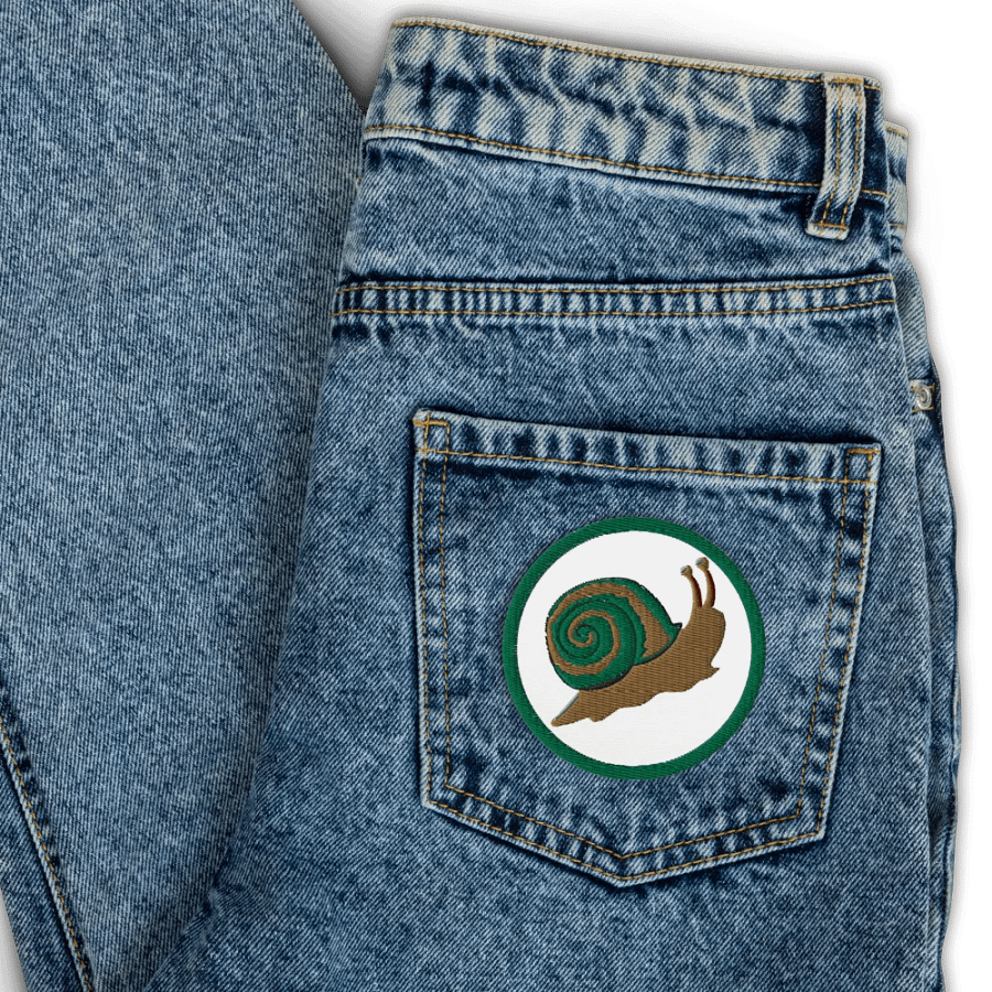 Slow and Stylish Snail Embroidered Patch product image (11)