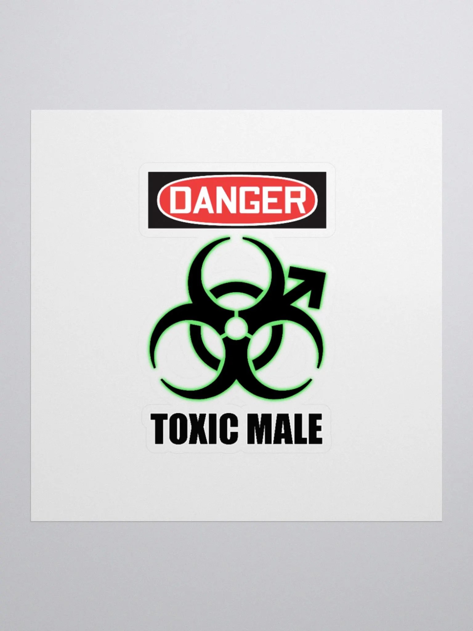 Danger: Toxic Male Sticker product image (4)