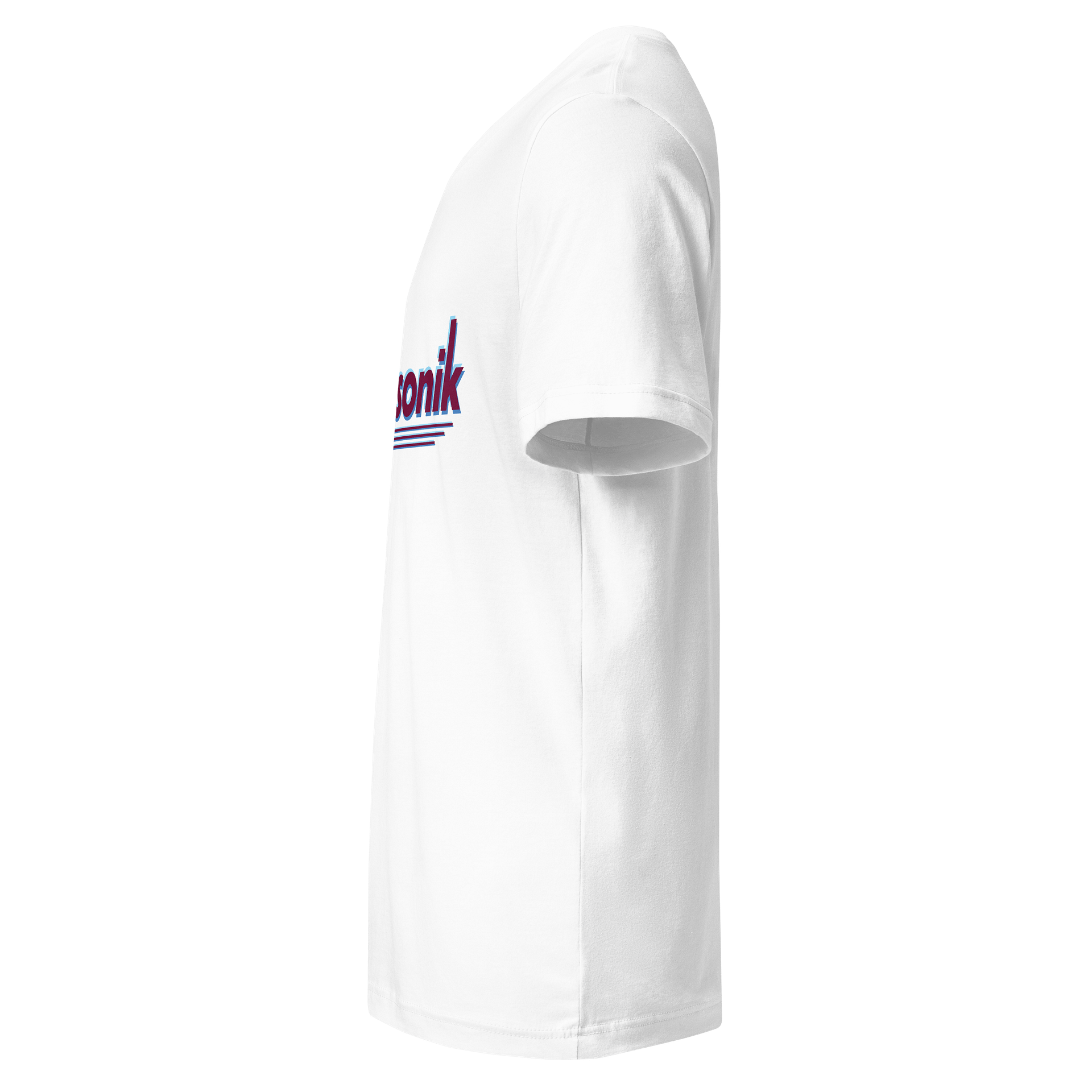ultrasonik Layered Logo V-Neck T-Shirt (White) product image (5)