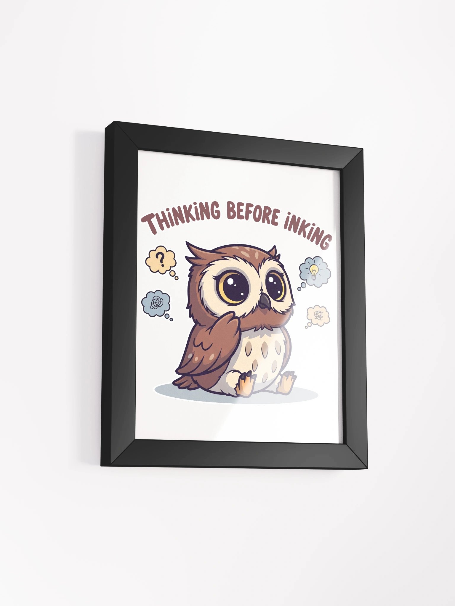 Overthinking Owl Framed High-Quality Matte Poster product image (2)