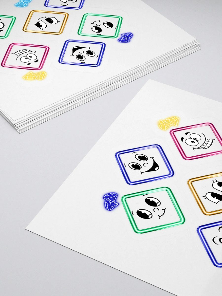 Happy Diamond Faces - Colorful Artistic Sticker product image (4)
