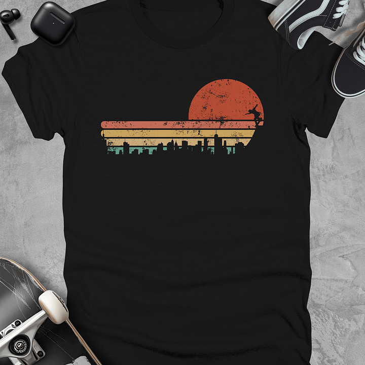 Vintage city skater, Skate t-shirt, Unisex product image (1)