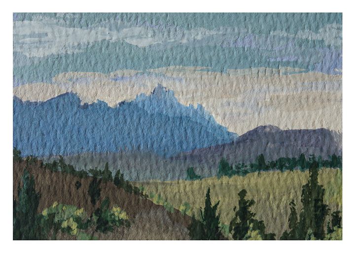 Textured Mountain Hills - Art Print product image (1)
