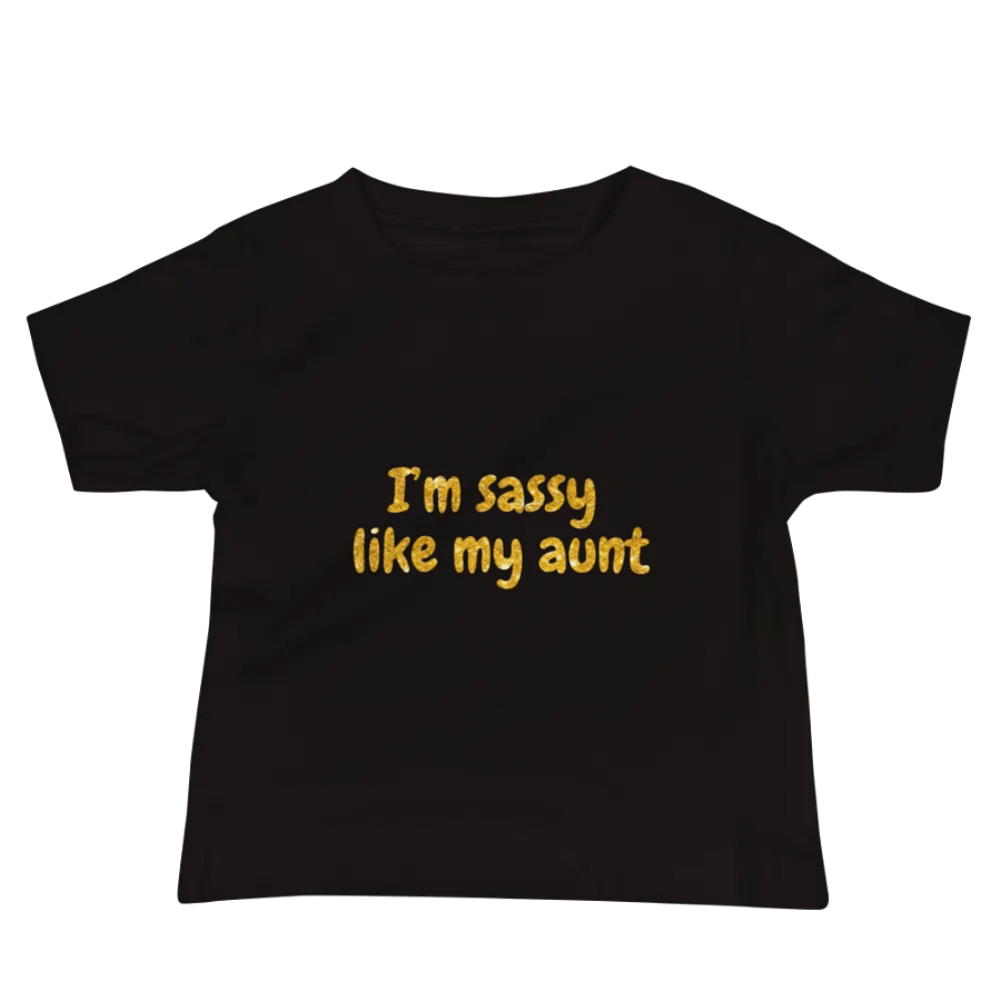 Glitzy 'Sassy Aunt' Baby Tee product image (3)