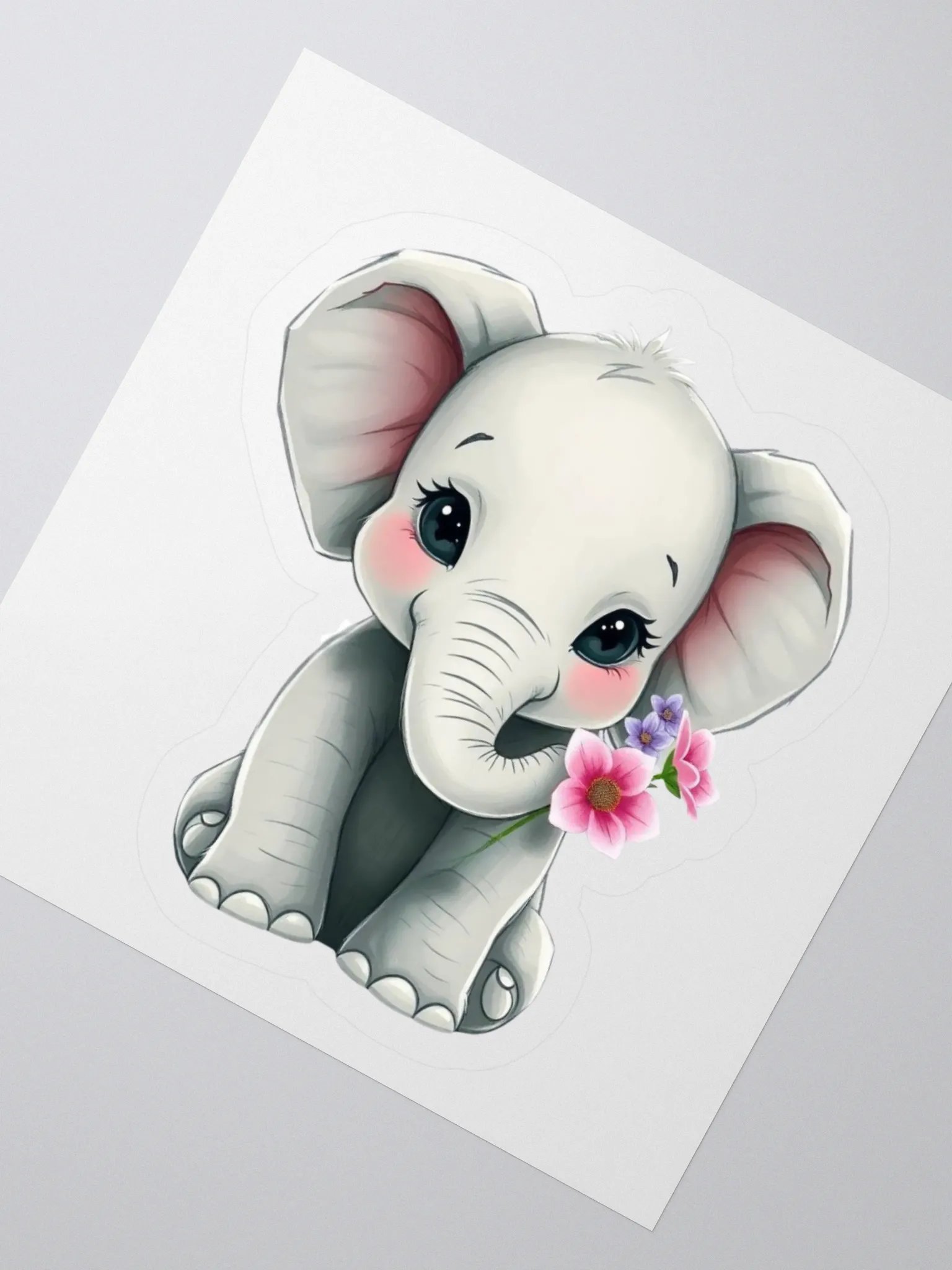 Baby Elephant Kiss Cut Stickers product image (4)