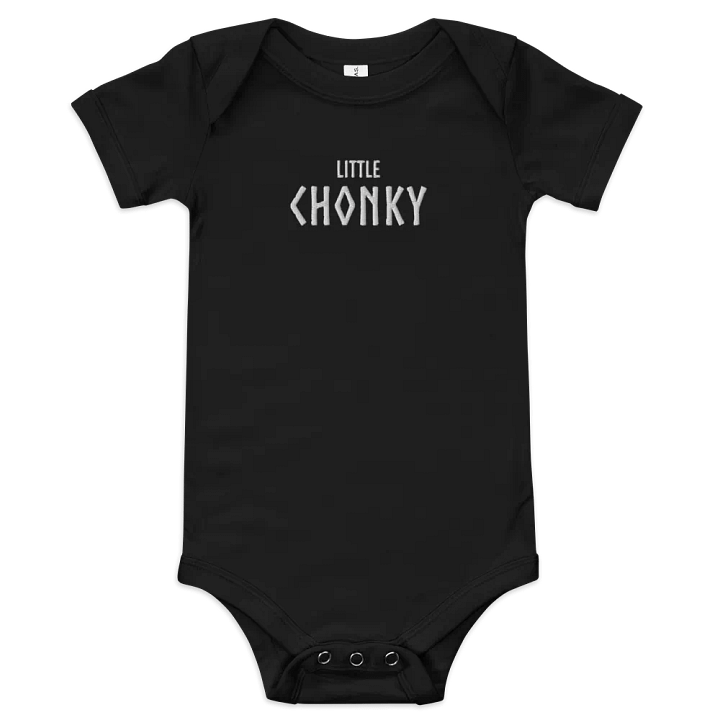 Little CHONKY - Baby One Piece White Embroidery product image (1)