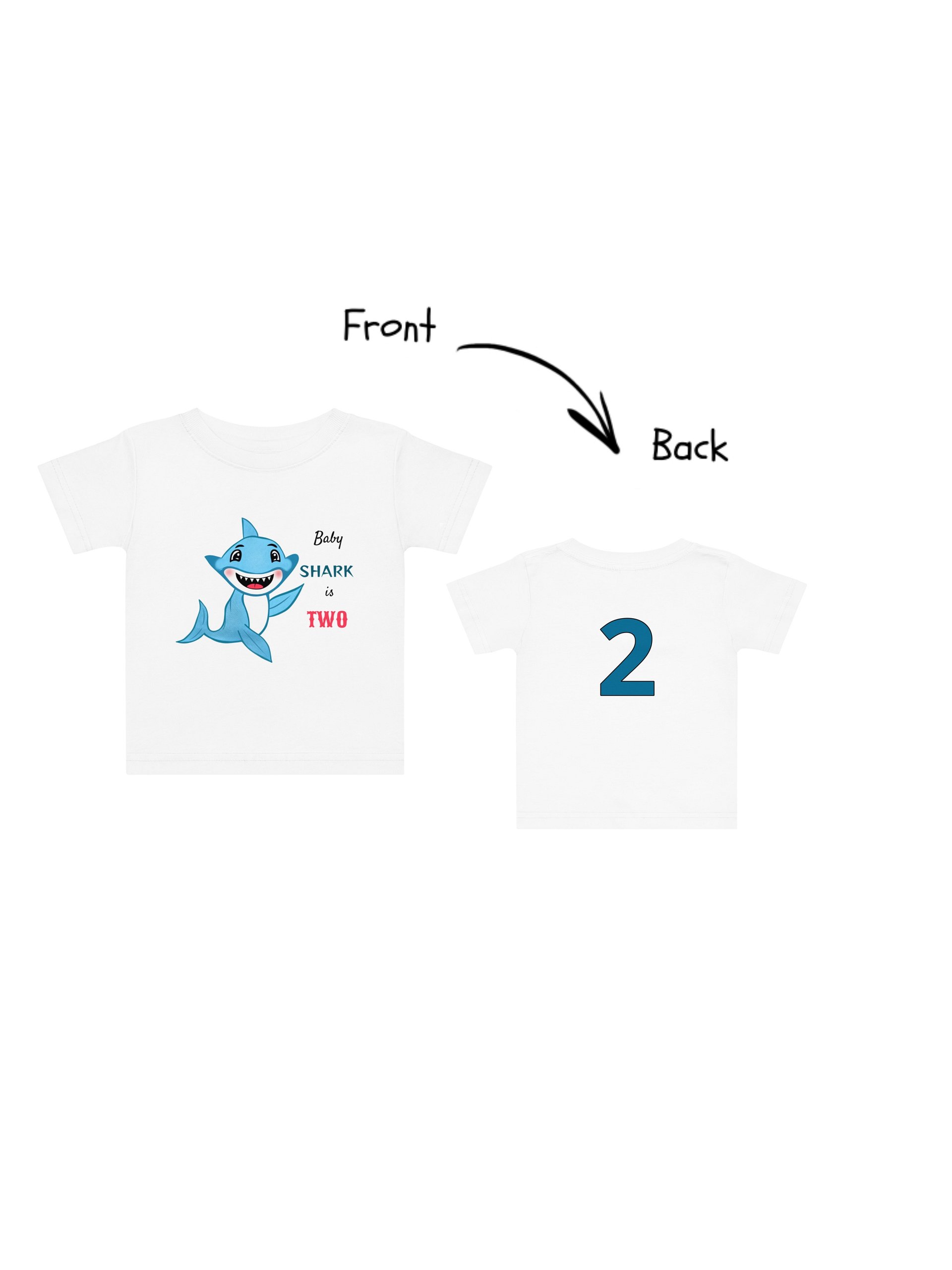 Cheeky Shark Baby Jersey T-Shirt product image (5)