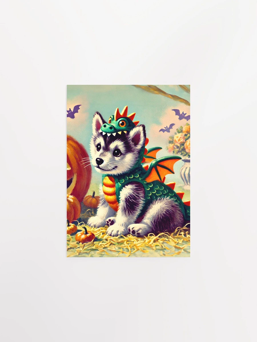 Dragon Husky Puppy Halloween Premium Poster product image (4)