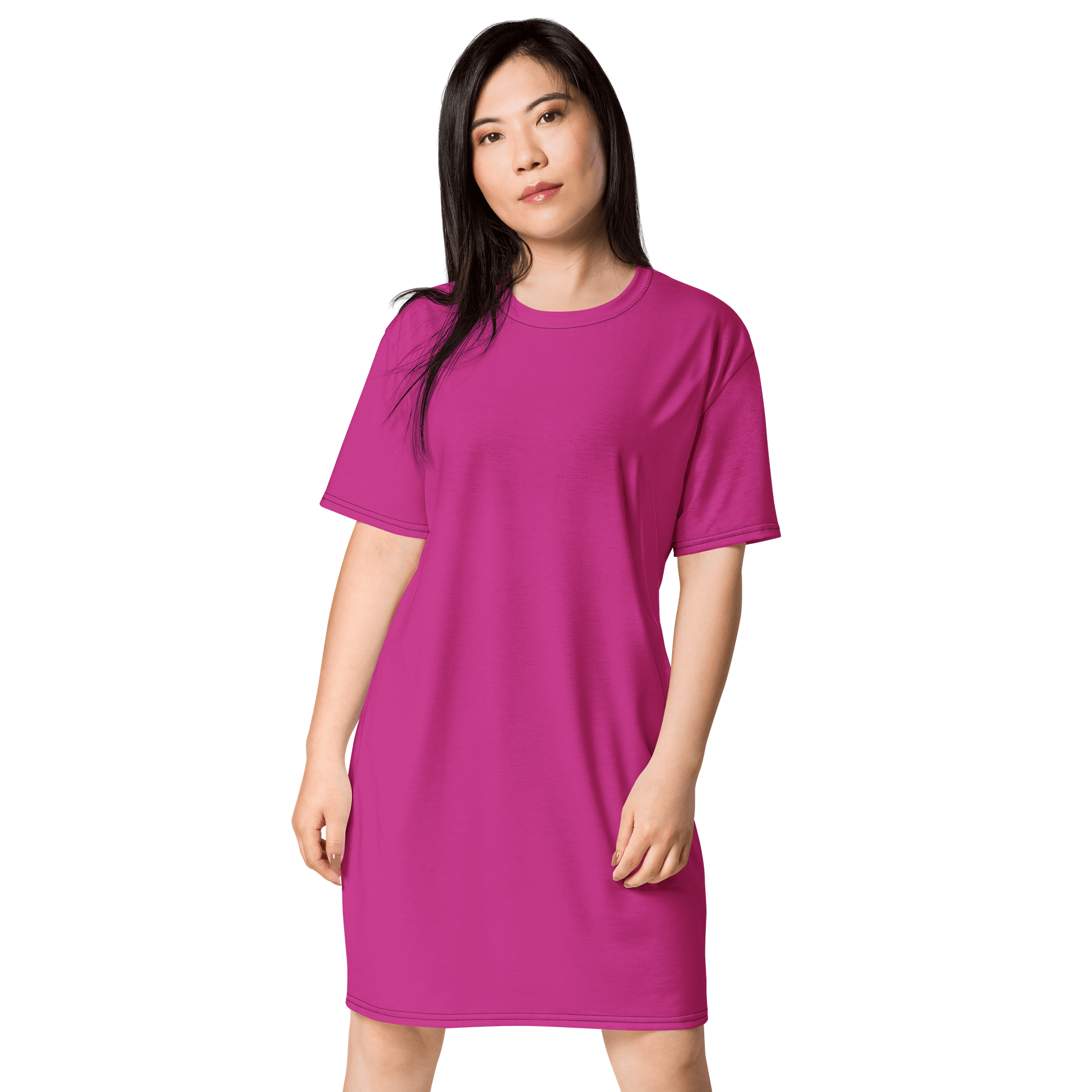 Oversized T-Shirt Dress - Rich Deep Cerise, Sizes 2XS-6XL product image (1)