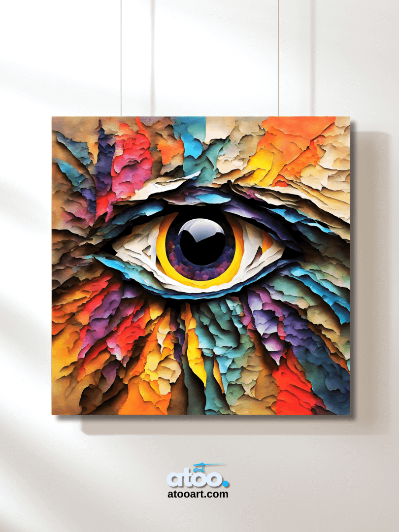 Paper Collection | The Dangerous Eye Contact | Canvas Art Painting product image (4)