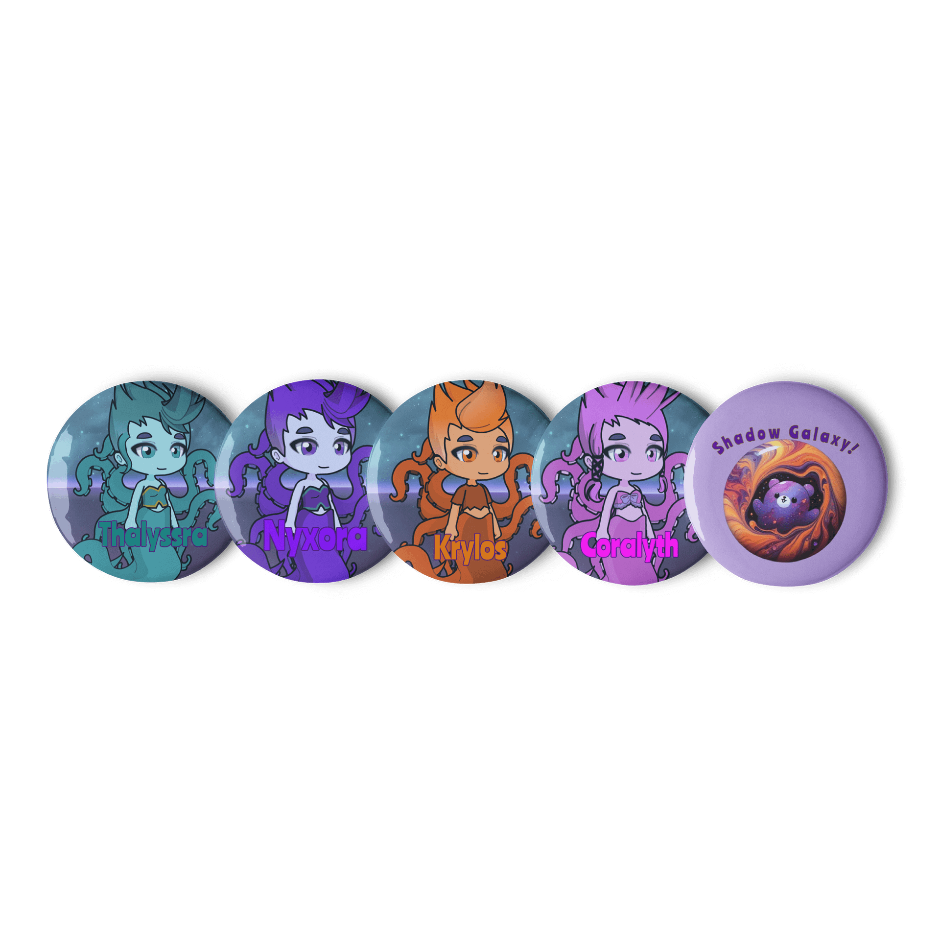 The Octylians (The Shadow Galaxy) Set of Pin Buttons product image (1)