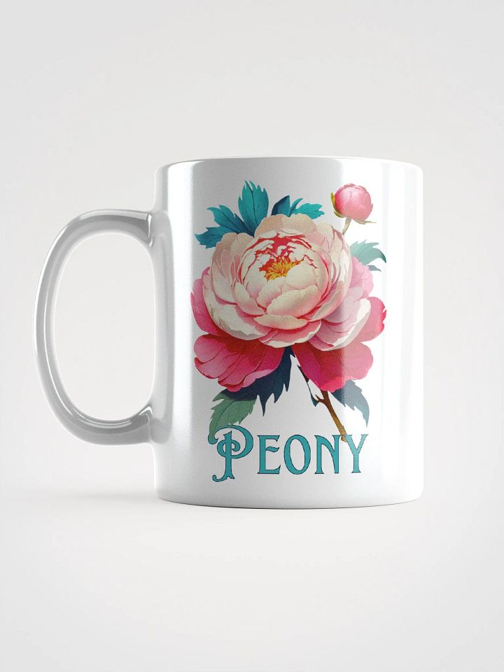 Floral Graphic | White Coffee Mug | Peony product image (1)