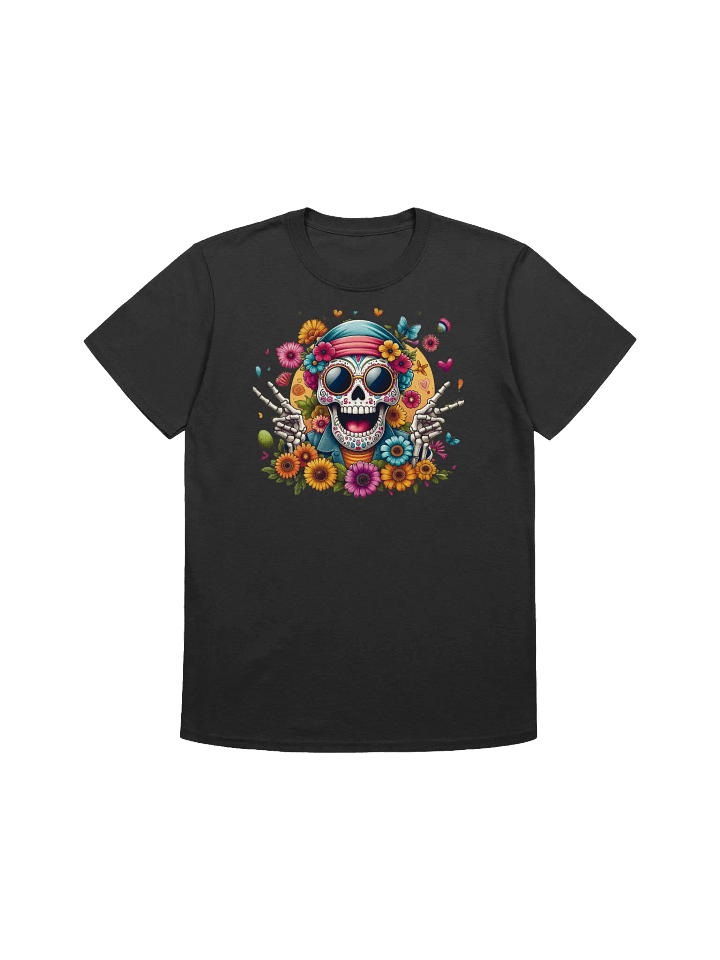 Sugar Skull Art - Petals and Bones - T-Shirt product image (6)