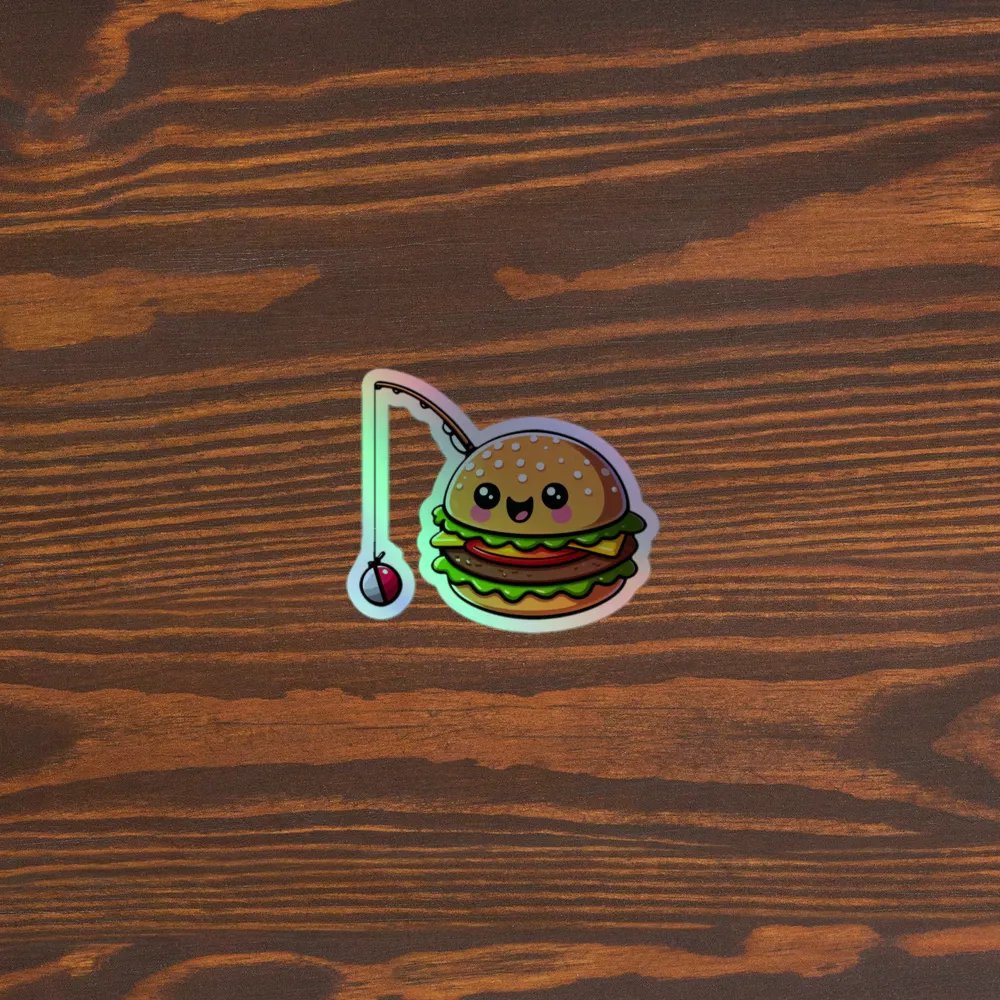 Whimsical Burger Holographic Sticker Sheet product image (5)