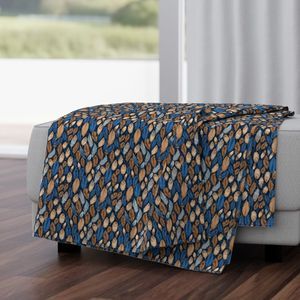 Seamless Pattern - Small Feather Pattern in Blues and Browns product image (4)