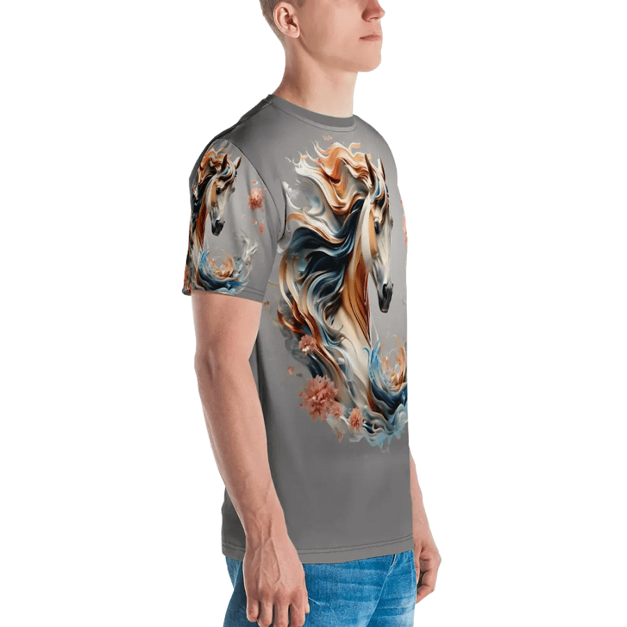 Circle Floral Horse T shirt product image (3)