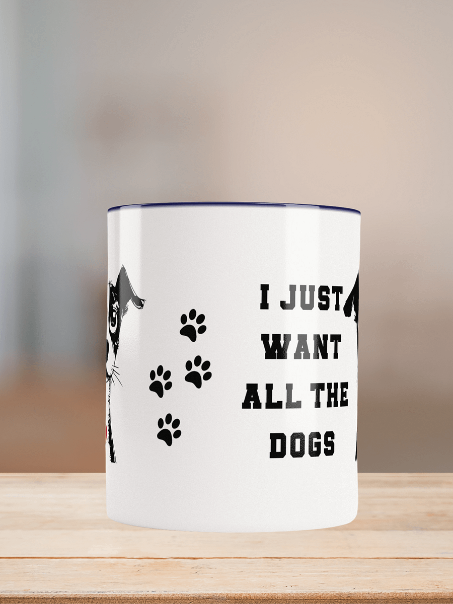 "I just want all the dogs-red heart" Ceramic Mug with color inside product image (7)