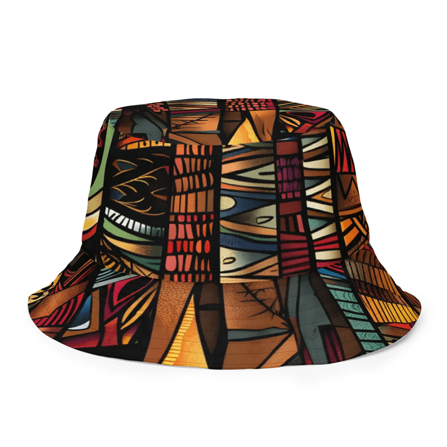 Geometric Flair: Vibrant Reversible Bucket Hat with African Patterns product image (5)