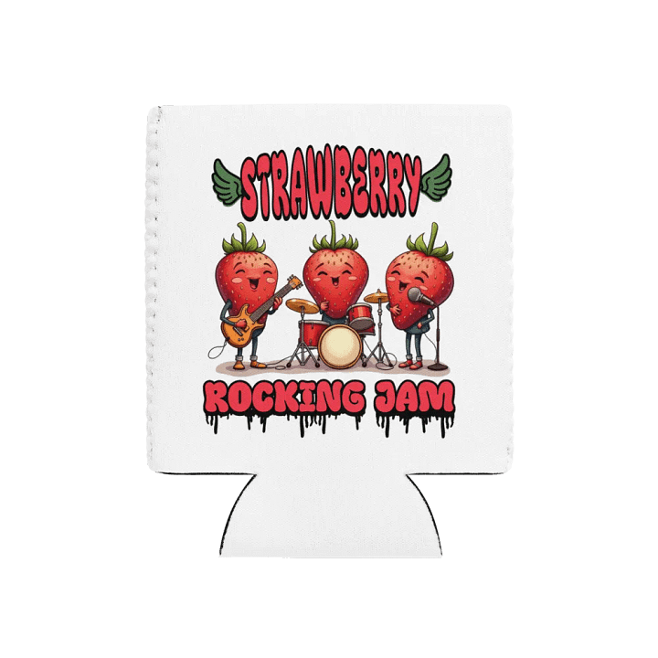 Strawberry Rocking Jam Session Coozie product image (1)