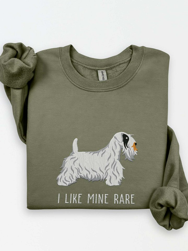I Like Mine Rare Sweatshirt (Embroidered) of a Sealyham Terrier(Black & White) product image (1)