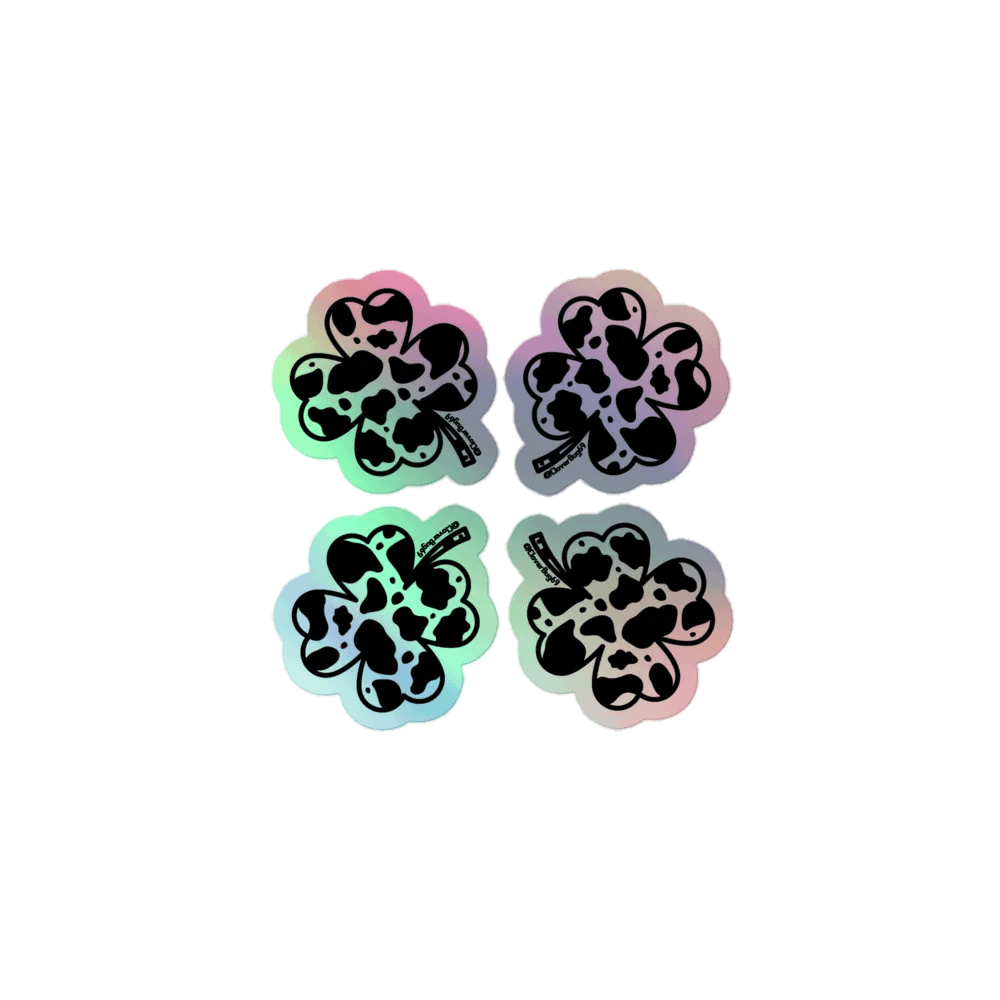 Holographic Clover Stickers product image (1)