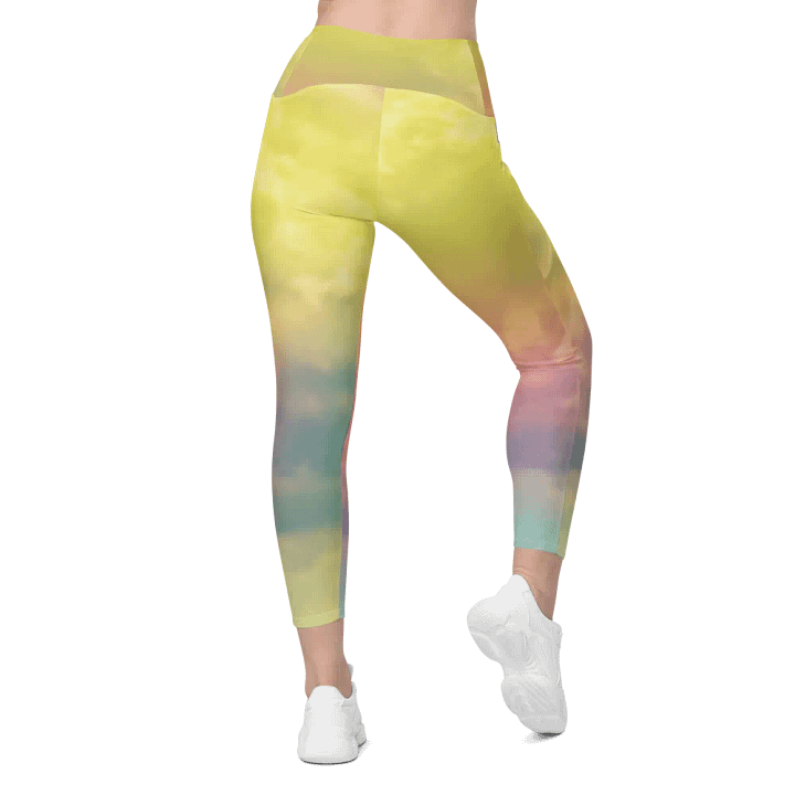 Blur cloud rainbow Design Leggings with Pocket - V12 product image (1)