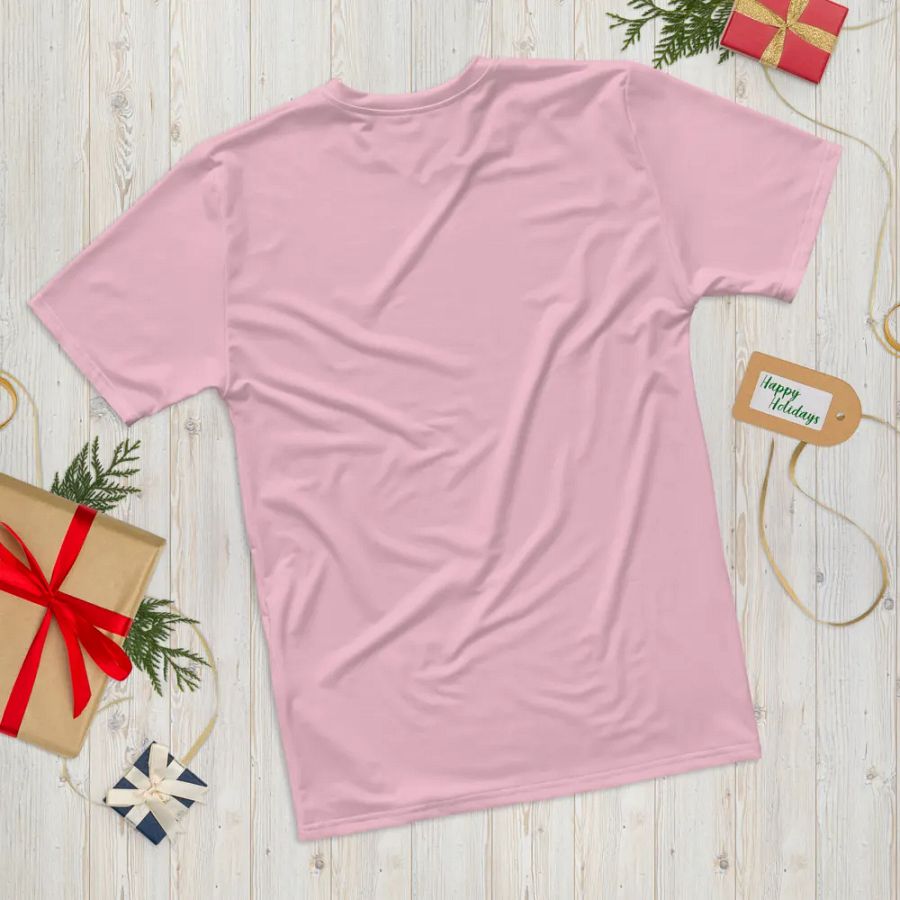 Plain Light Pink Soft Summer Men's Crewneck Polyester Heavyweight Premium T-Shirt by Treasure Pie product image (12)