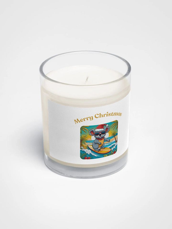 Koala Claus Surf Scene Soy Wax Candle - Gold product image (2)