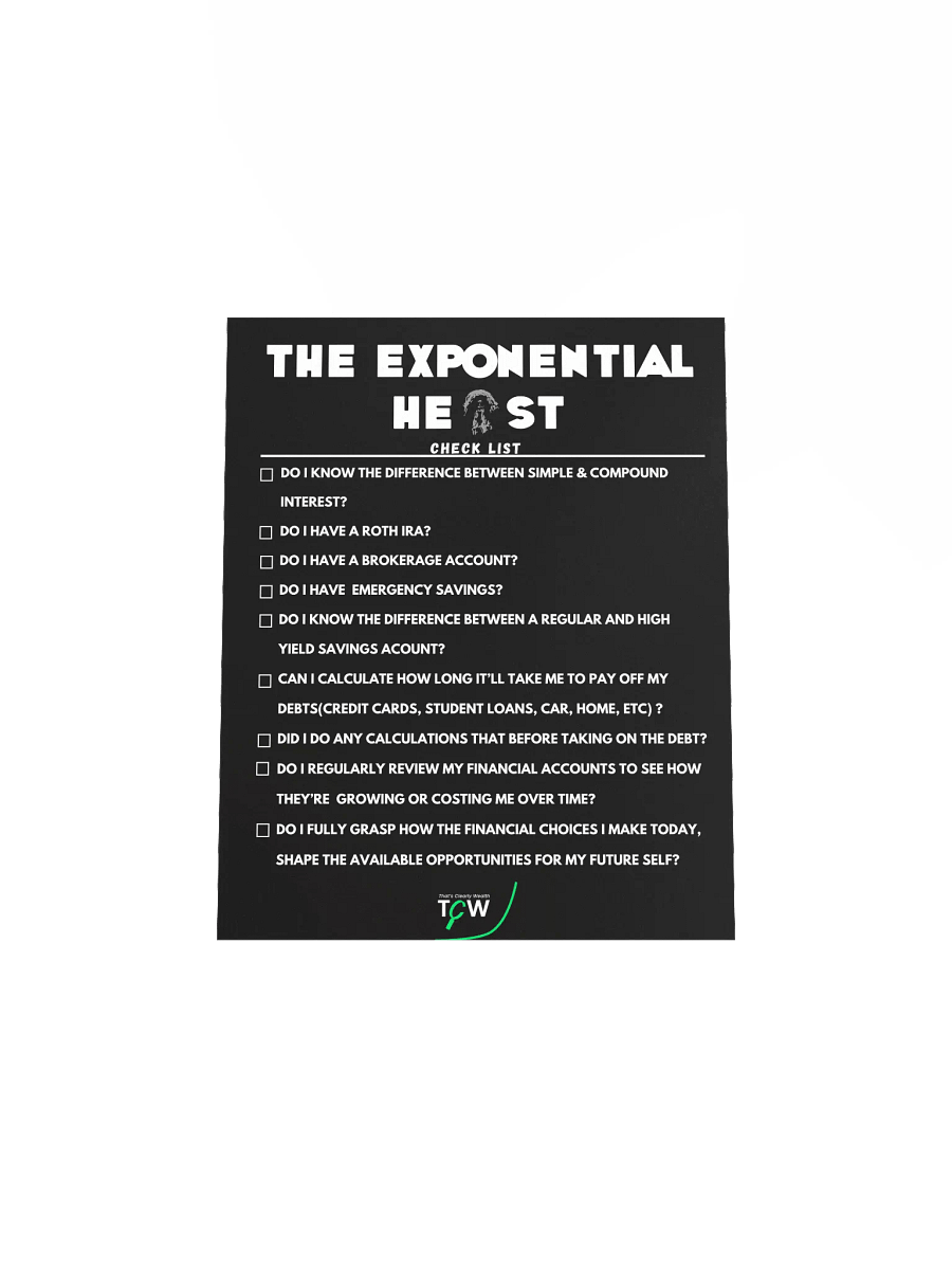 The Exponential Heist Checklist Poster product image (4)