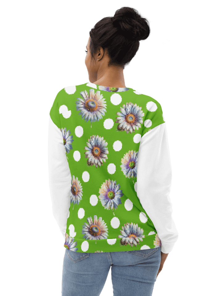 Daisy Dots - Lime Green Sweatshirt product image (2)