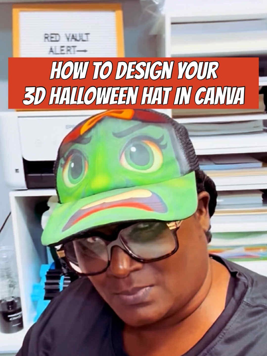 Halloween 3D Sublimation Face Hat Templates - Editable in Canva PDF product image (4)