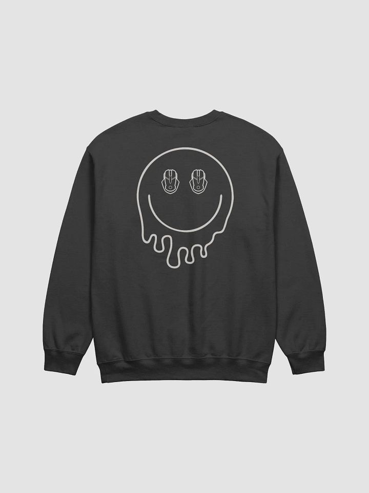 Drip Smiley Face Crewneck (White) product image (1)