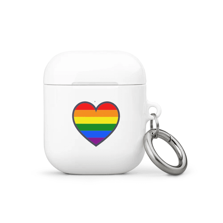 Case for AirPods (rainbow hearts) product image (1)