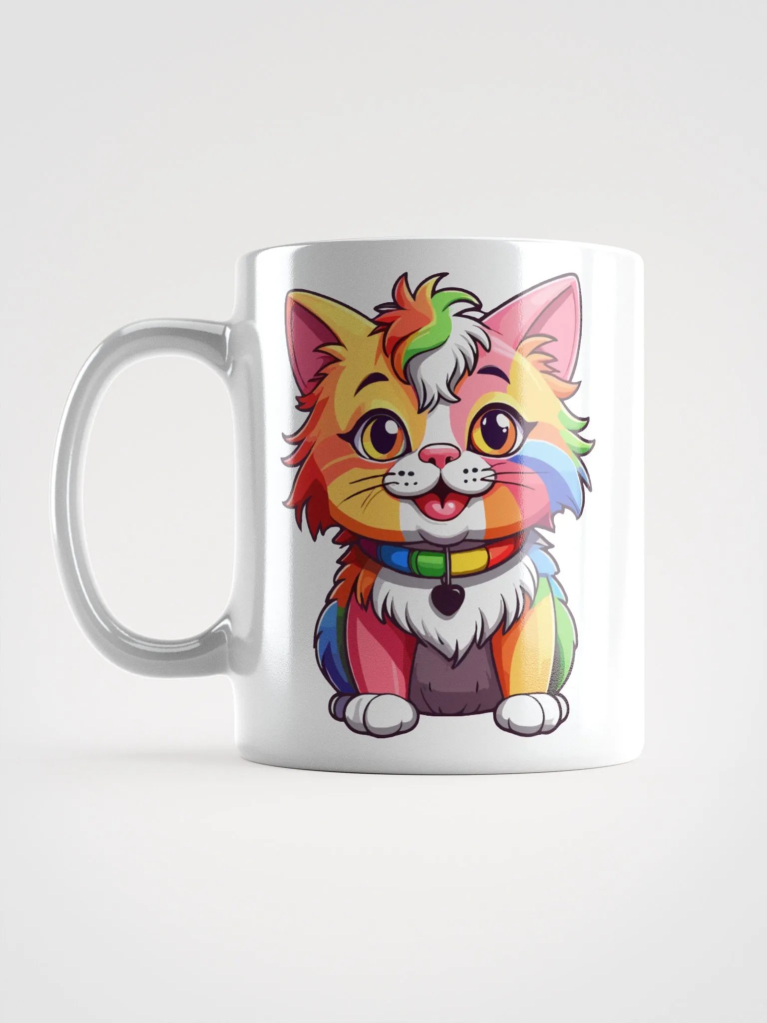 Cute Rainbow Color Cat 5 , Mug product image (11)