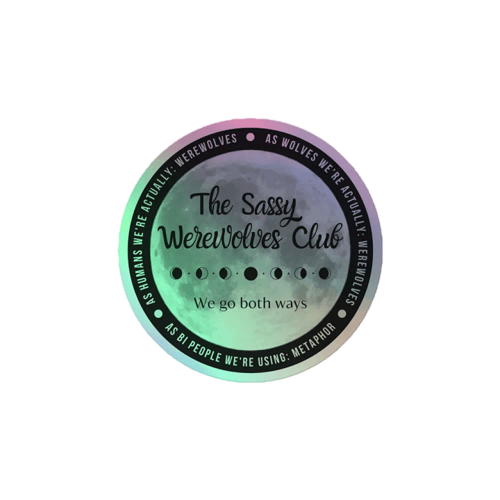 holographic pride werewolves sticker product image (2)