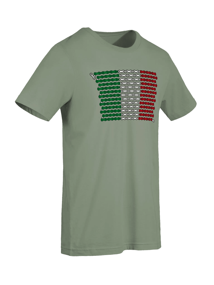 Italy Bike Chain Flag on Dark Color Supersoft Tee product image (4)
