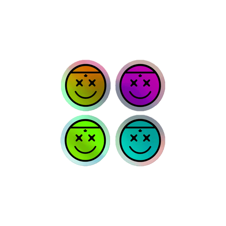 videovomit Smxley Fxce Holo-sticker set product image (1)