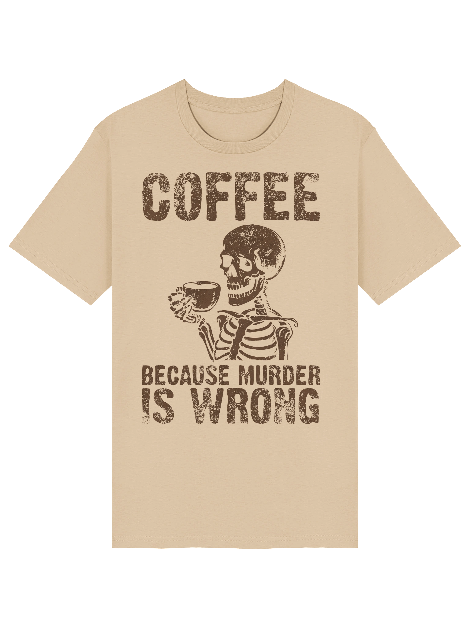 Coffee Because Murder is Wrong – Funny Coffee Design -Organic Tee product image (4)